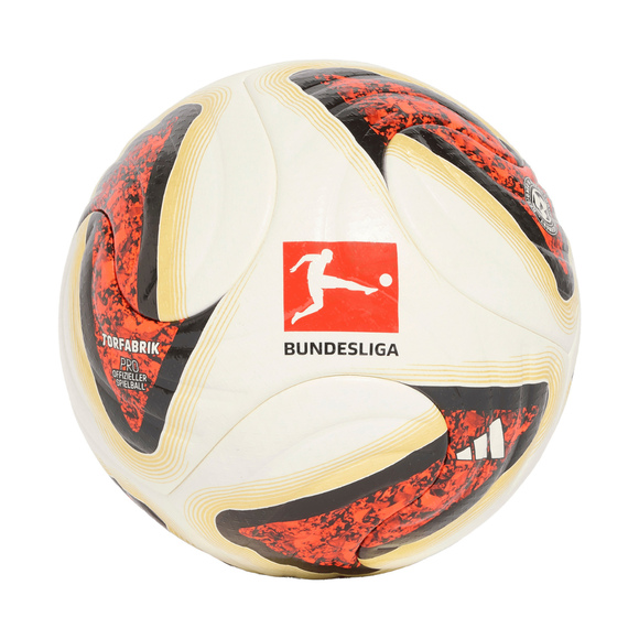 Piłka nożna adidas Bundesliga 26/27 Torfabrik Pro biało-pomarańczowo-złota KG6037
