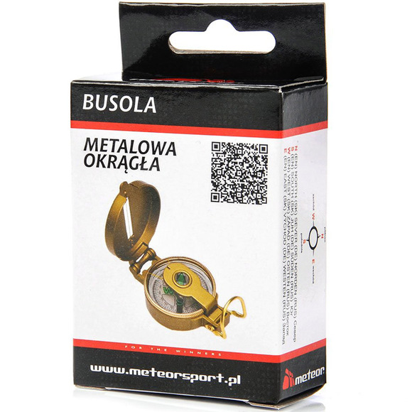 Busola metalowa okrągła Meteor złota 8191/71001