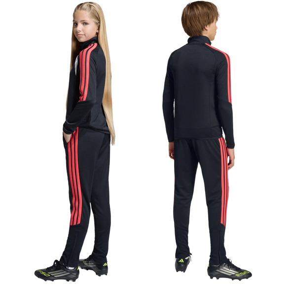 Spodnie dla dzieci adidas Tiro 26 League Slim czarno-czerwone JY7115