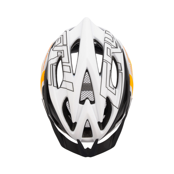 Kask Meteor Gruver L 58-61 cm biało-czarno-pomarańczowy 24752