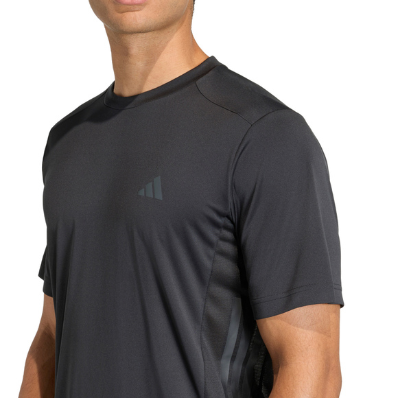 Koszulka męska adidas Tech Essentials Workout 3-Stripes czarna KQ7485