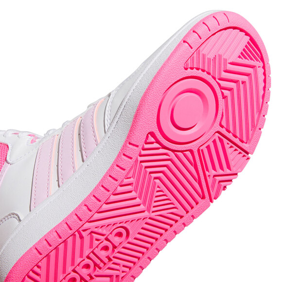 Buty dla dzieci adidas Hoops Mid biało-różowe IF2722