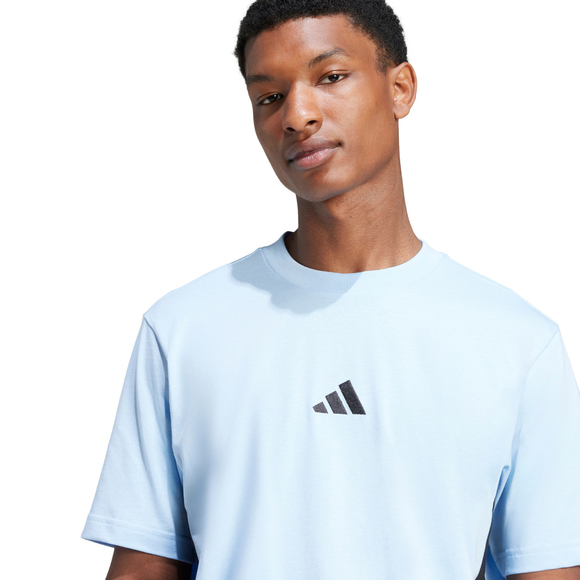 Koszulka męska adidas Essentials 3 Stripes niebieska JE6397