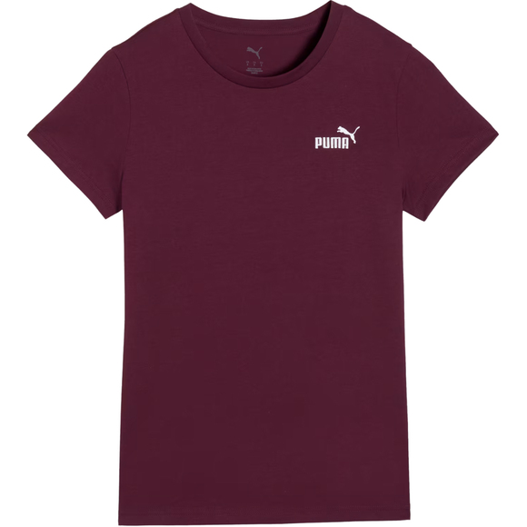 Koszulka damska Puma ESS Small No.1 Logo Tee(s) burgundowa 682373 24