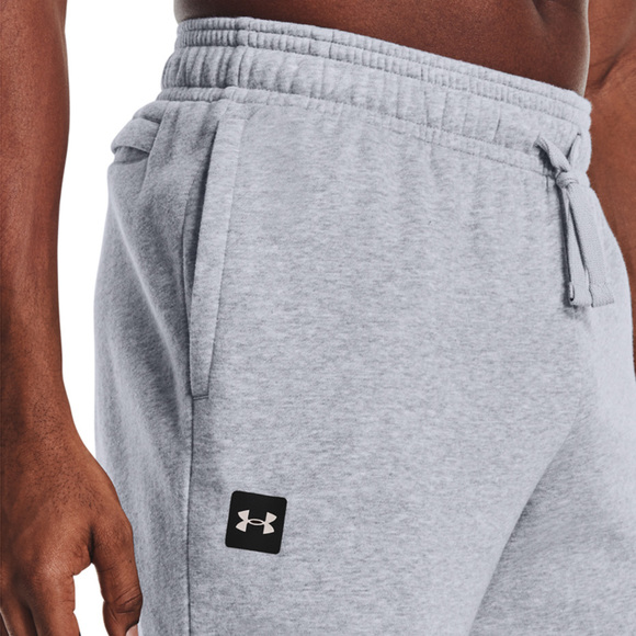 Spodnie męskie Under Armour Rival Fleece Jogger jasnoszare 1357128 011