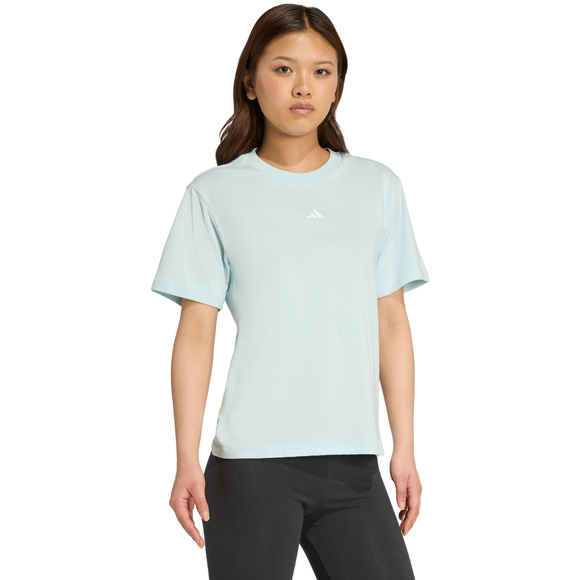 Koszulka damska adidas Essentials Small Logo Cotton jasnoniebieska JY4965
