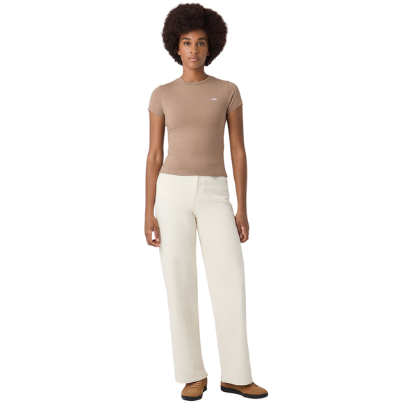 Koszulka damska Fila Trivero beżowa FAW1205 70008