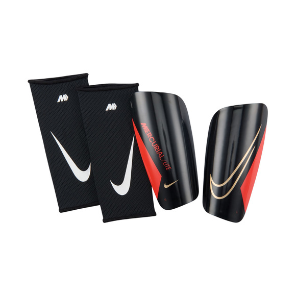 Ochraniacze piłkarskie Nike Mercurial Lite czarno-czerwone DN3611 014