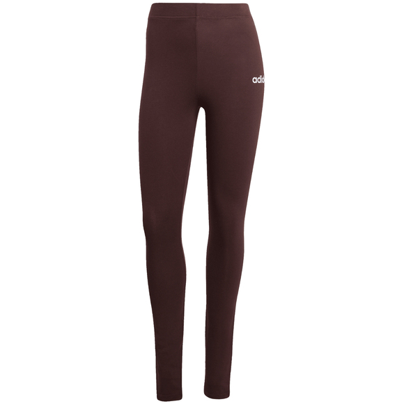 Legginsy damskie adidas Essentials Linear Cotton brązowe JY4886