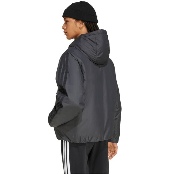 Kurtka męska adidas Essentials Climawarm 3 Stripes Insulated Hooded czarna KB8149
