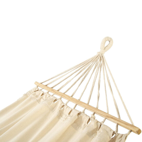Hamak z frędzlami 1-osobowy 200 cm x 100 cm Maiami natura biały 1031200