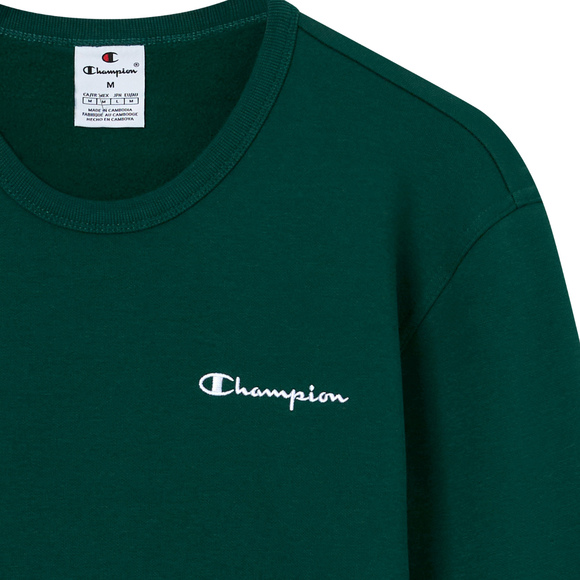 Bluza męska Champion Crewneck Sweatshirt zielona 221792 GS584