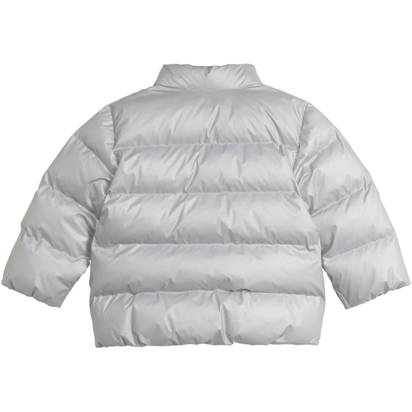 Kurtka dla dzieci adidas Synthetic Down Glam srebrna JM8870