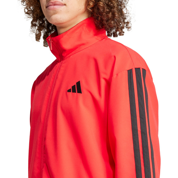 Dres męski adidas Sportswear Basic 3-Stripes Woven czerwony JI8851