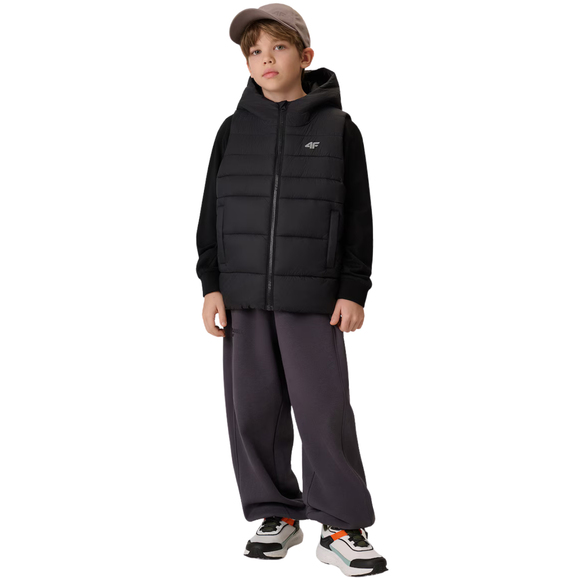 Kamizelka dla chłopca 4F M313 głęboka czerń 4FJWSS26TVJAM313 20S