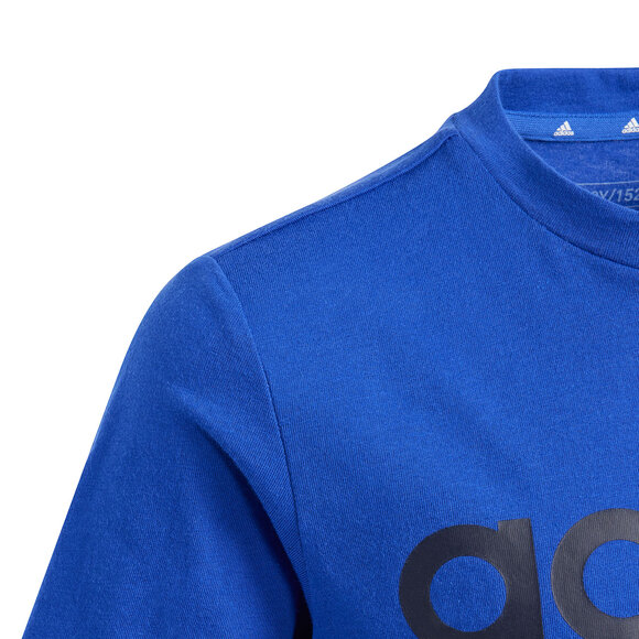 Koszulka dla dzieci adidas Essentials Linear Logo Cotton Tee niebieska IB4090
