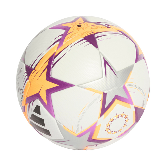 Piłka nożna adidas UCL Womens League 26/27 League Stage biało-pomarańczowo-srebrna KE5142