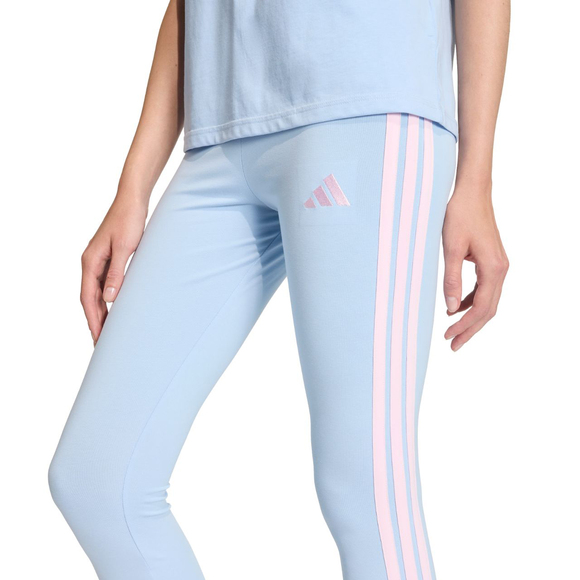 Legginsy damskie adidas Essentials 3-Stripes Cotton błękitne KD2352