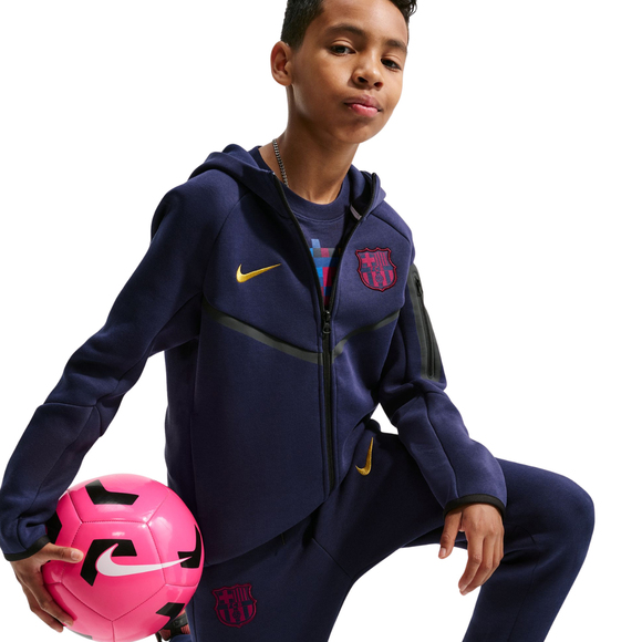 Bluza dla dzieci Nike FC Barcelona Tech Fleece granatowa II3722 498