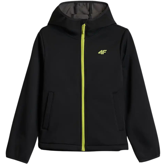 Kurtka dla chłopca 4F softshell M598 głęboka czerń 4FJWAW26TSOFM598 20S