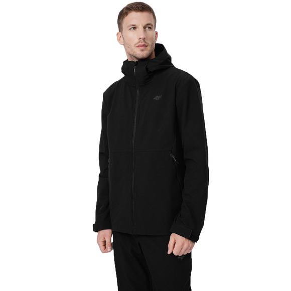 Kurtka męska softshell 4F M043 głęboka czerń 4FSS23TSOFM043 20S