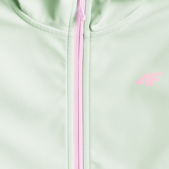 Kurtka dla dziewczynki softshell 4F F478 miętowa 4FJWSS26TSOFF478 47S