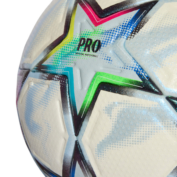 Piłka nożna adidas UCL Pro 26/27 League Stage biało-błękitna / kolorowa KE9757