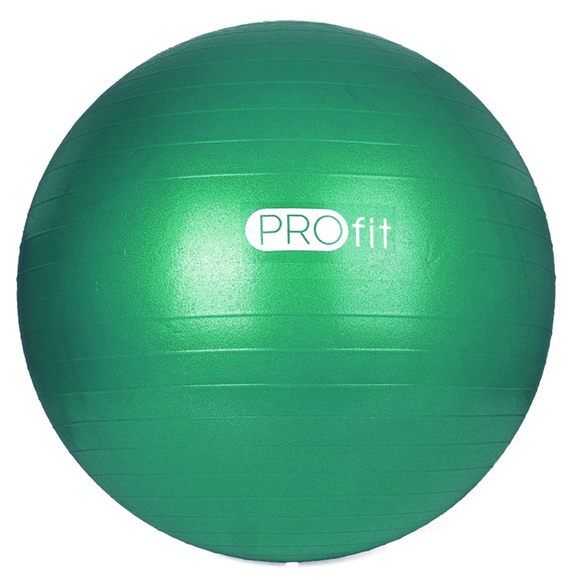 Piłka gimnastyczna Profit 65 cm zielona z pompką DK 2102