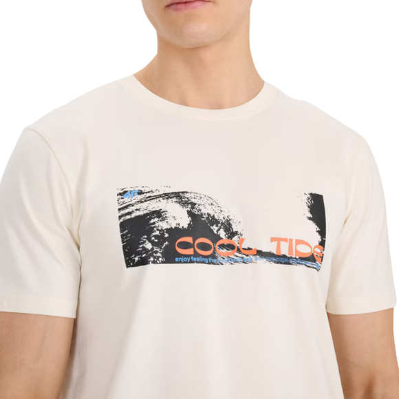 Koszulka męska 4F M2030 złamana biel 4FWSS25TTSHM2030 11S