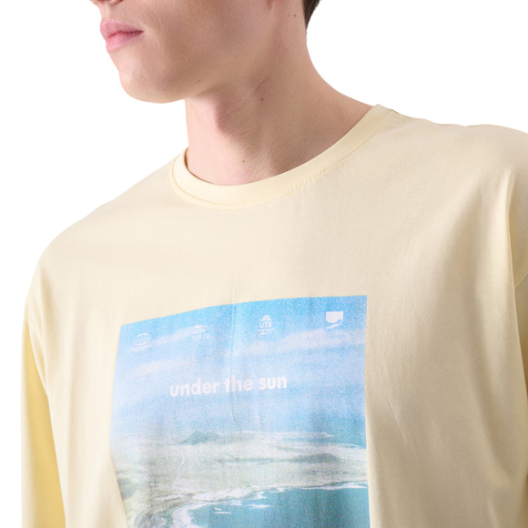 Koszulka męska 4F M2132 jasnożółta 4FRSS24TTSHM2132 73S