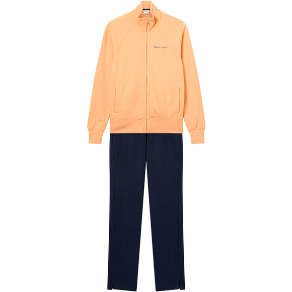 Dres damski Champion Full Zip Suit pomarańczowo-granatowy 117988 OS069