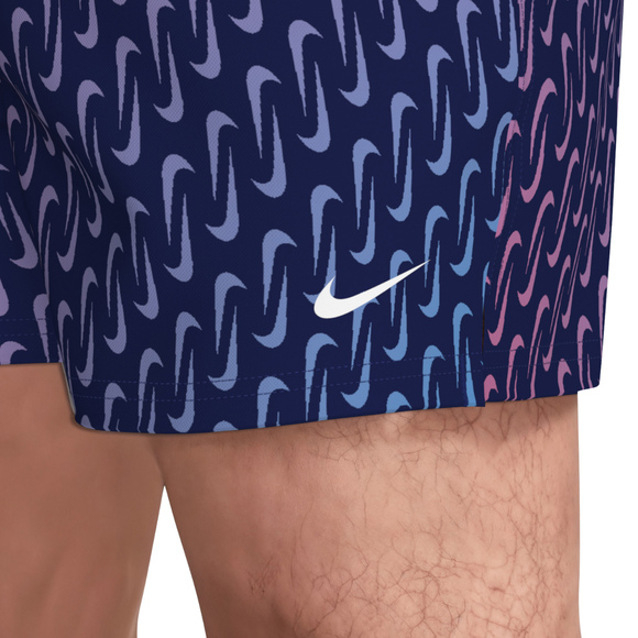 Spodenki kąpielowe Nike Breaker Swoosh Link Midnig granatowo-różowo-fioletowe NESSG577 440