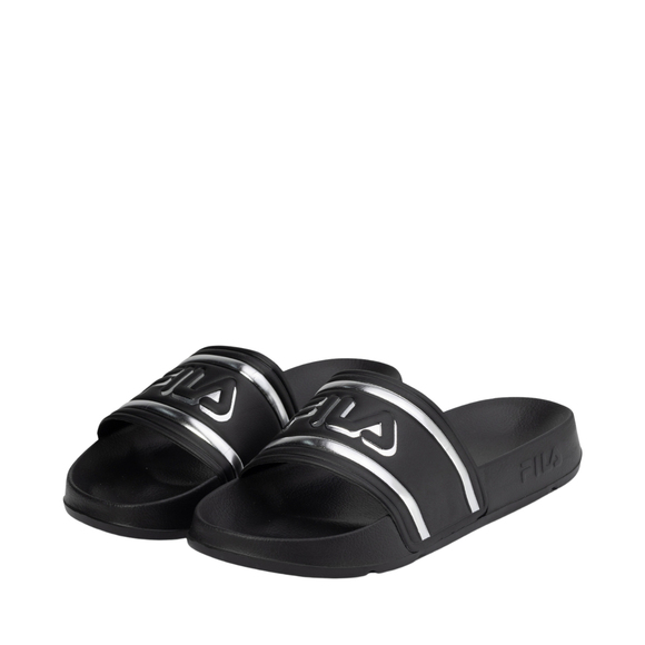 Klapki damskie Fila Morro Bay Logo czarno-szare FFW0102 83162