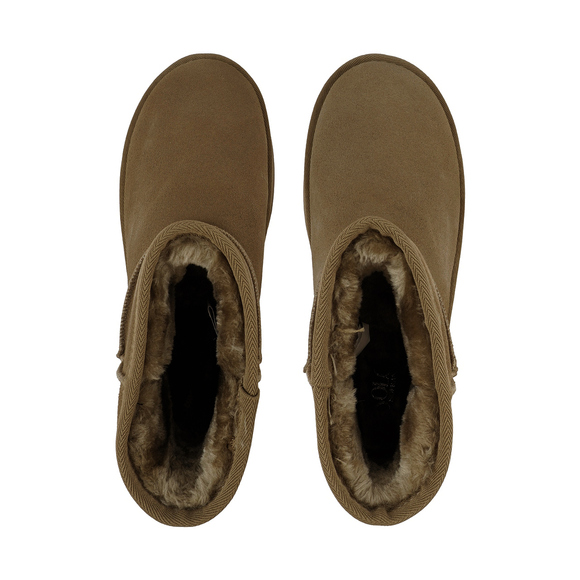 Buty damskie skórzane Solo Soprani Couture Hugh Platform oliwkowe SSW421P05 06