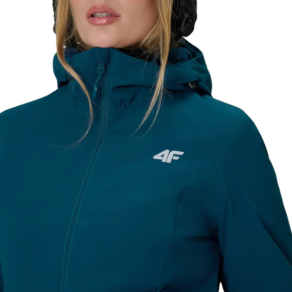 Kurtka narciarska damska 4F F1221 morska zieleń 4FWAW26TTJAF1221 46S