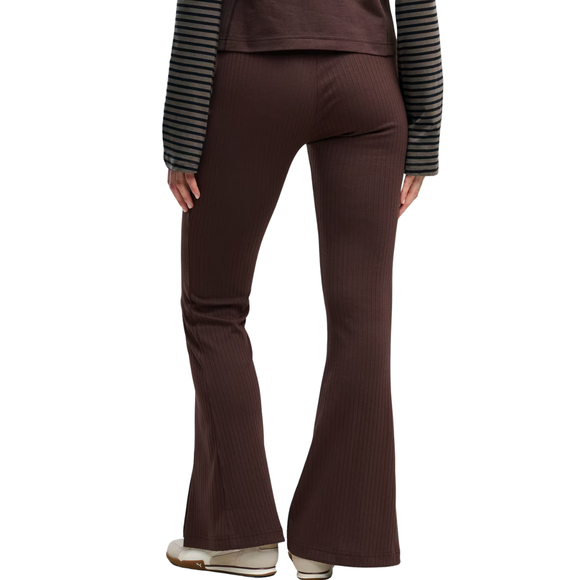 Legginsy damskie Puma Rib Flared brązowe 694028 33
