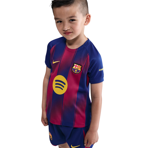 Komplet dla małych dzieci Nike FC Barcelona 2025/26 Stadium Home granatowo-bordowy HJ5619 456