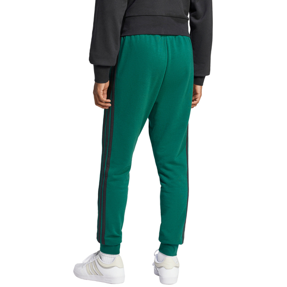Spodnie męskie adidas Essential 3-Stripes French Terry zielone JD1879