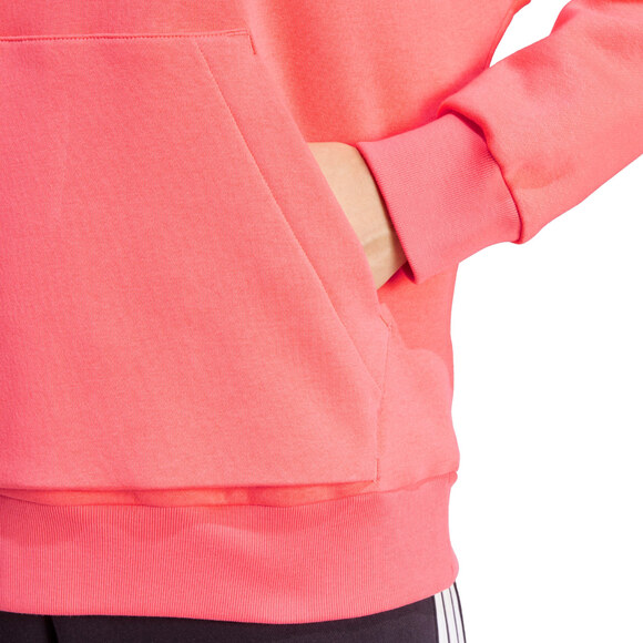 Bluza damska adidas Essentials Small Logo Feel Cozy Hoodie koralowa KE4380
