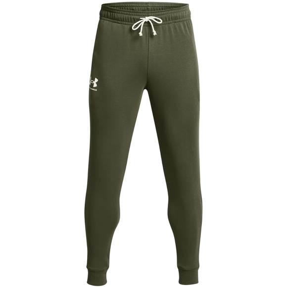 Spodnie męskie Under Armour Rival Terry Jogger khaki 1380843 390 