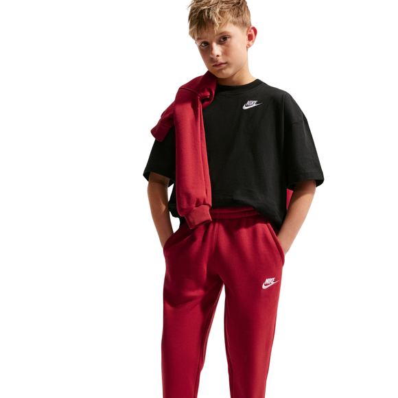 Spodnie dla dzieci Nike Sportswear Club Fleece czerwone FD3008 608
