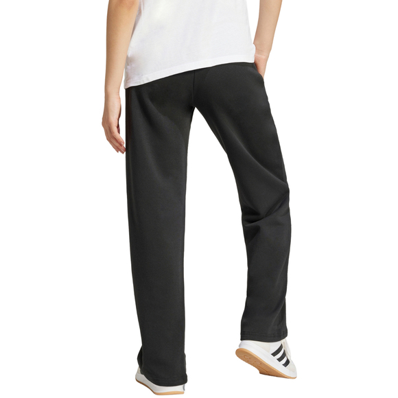 Spodnie damskie adidas Essentials Small Logo Feel Cozy Open-Hem czarne JC5921