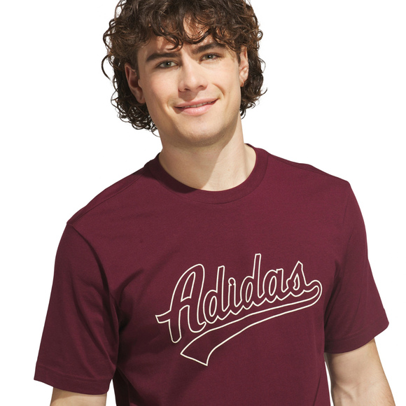 Koszulka męska adidas Varsity Tailsweep Graphic bordowa KS2180