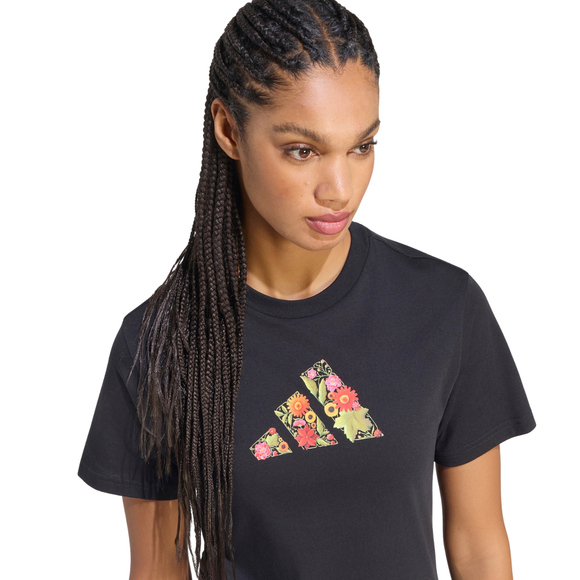 Koszulka damska adidas Floral Regular Graphic czarna KT2766