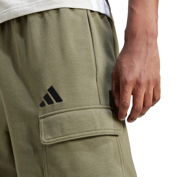 Spodenki męskie adidas Essentials Feel Cozy French Terry Cargo zielone JE6292 