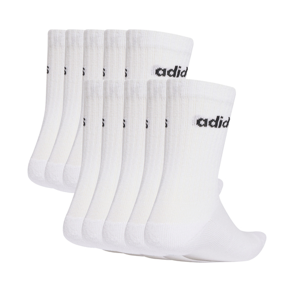 Skarpety adidas Cushioned Linear Crew 10 par białe KF9091