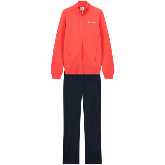 Dres damski Champion Full Zip Suit pomarańczowo-granatowy 118289 RS073