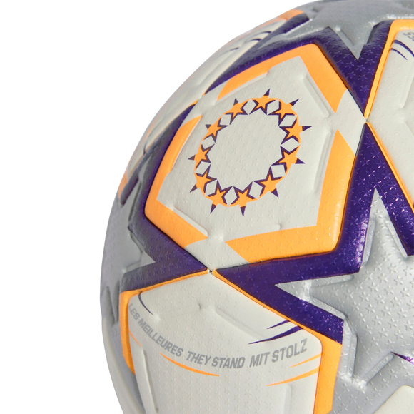 Piłka nożna adidas UCL Womens Pro 26/27 League Stage biało-pomarańczowo-fioletowa KE5141