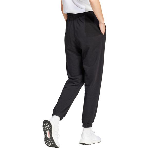 Spodnie damskie adidas Essentials Small Logo French Terry Cuffed czarne JD7999