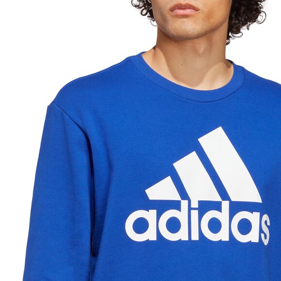 Bluza męska adidas Essentials French Terry Big Logo niebieska IC9325